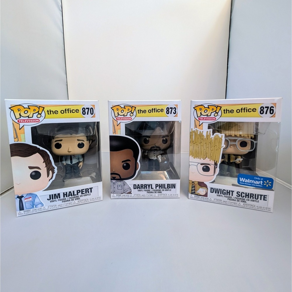 Funko Pop! Vinyl Lot of 3 The Office Walmart Jim Dwight and Darryl 870 873 876